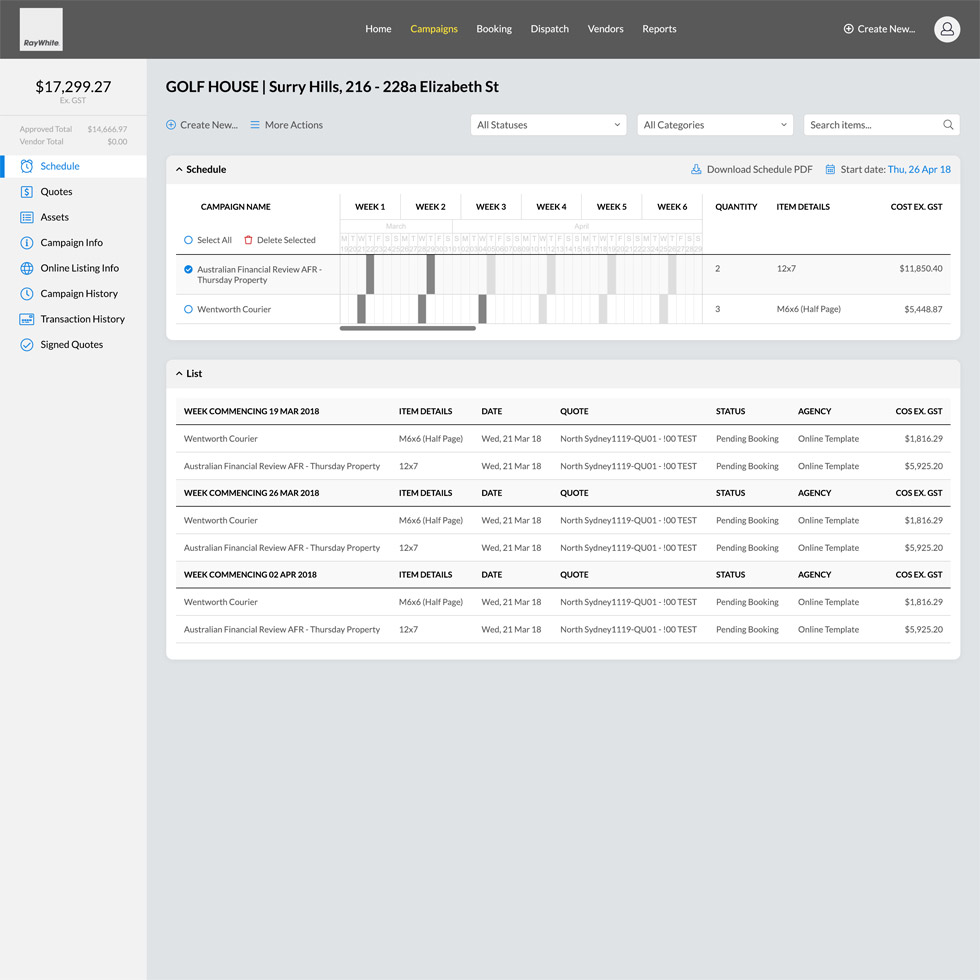 Automated Ad Development and Placement in Real Estate Advertising desktop layout